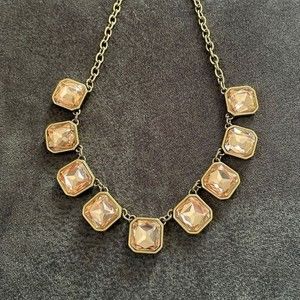 Chloe + Isabel Multi-stone Crystal Necklace Rose Gold